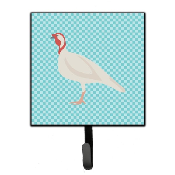 Carolines Treasures Beltsville Small White Turkey Hen Blue Check Leash or Key Holder BB8163SH4 - main